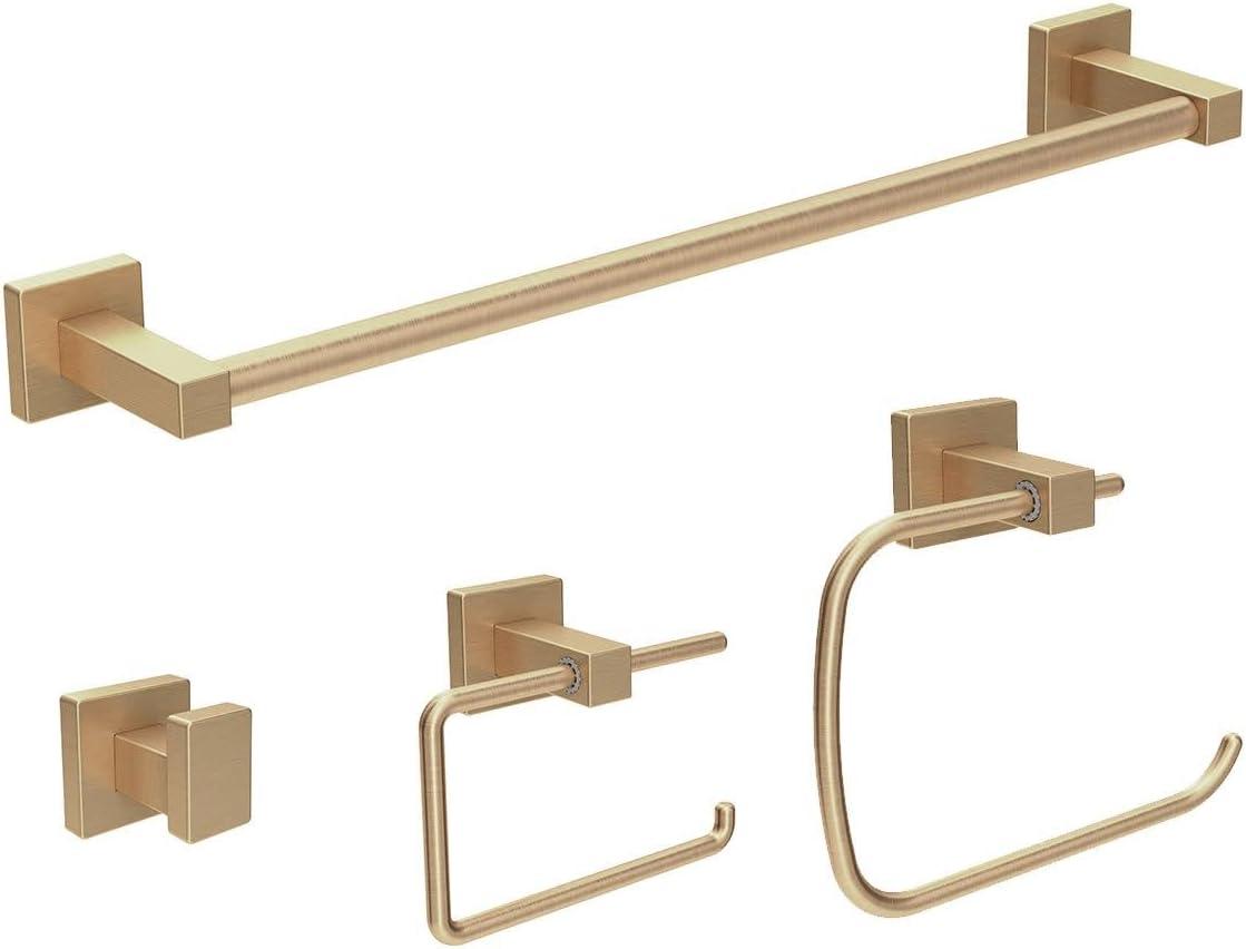 Brushed Bronze 4-Piece Bathroom Hardware Set