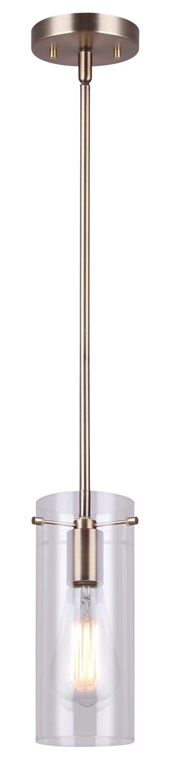 Joni, IPL759A01GD, GD Color, 1 Lt Pendant, Clear Glass, 100W Type A, 4.75inch W x 16.875-58.875inch H