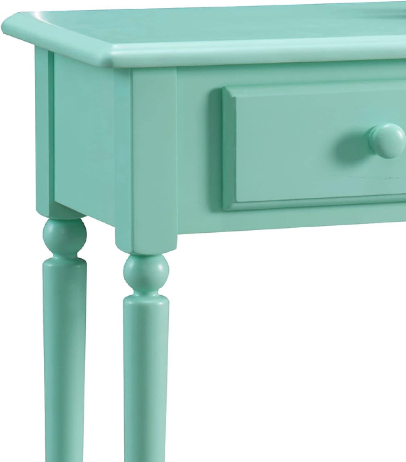 Kiwi Green Wood and Metal Console Table with Storage