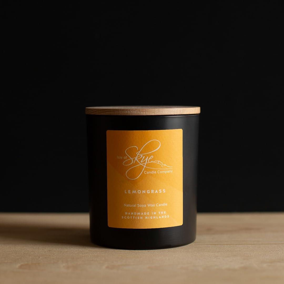 Isle of Skye Candle Co. Lemongrass Natural Candle 45h Large Tumbler Handmade in Scotland