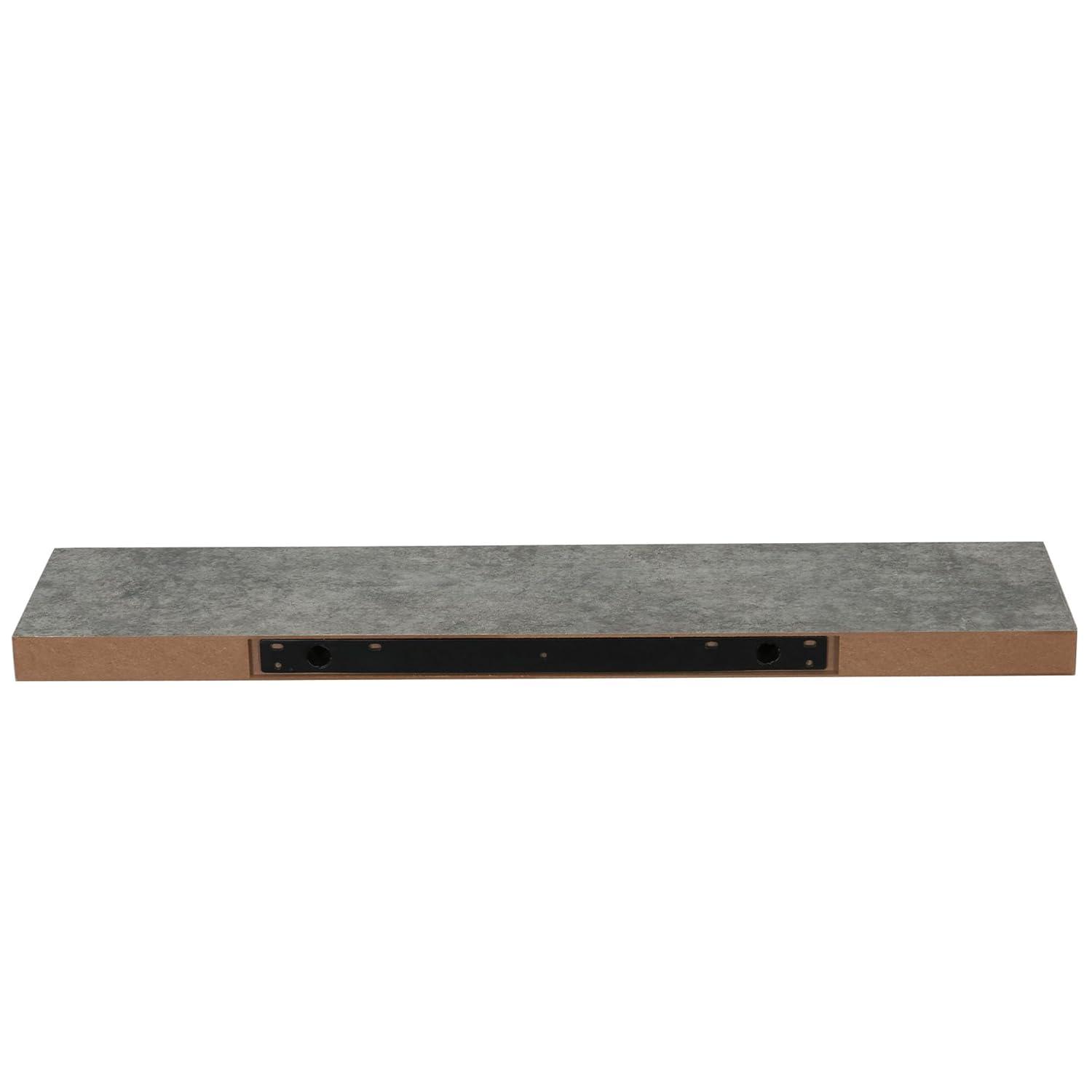 Household Essentials Medium Density Fiberboard Floating Shelf, 7.5" x 32", Gray