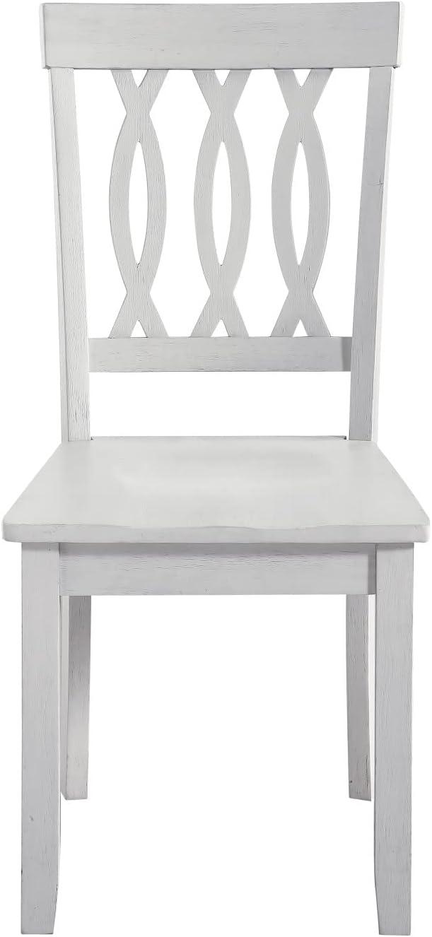 Set of 2 18" Naples Side Chairs White - Steve Silver Co.: Rubberwood, High Back, Armless Design, CARB Certified