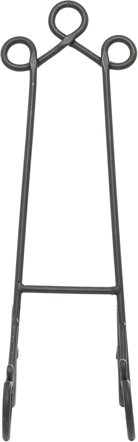 DecMode 6" x 18" Black Metal Scroll Easel, 1-Piece