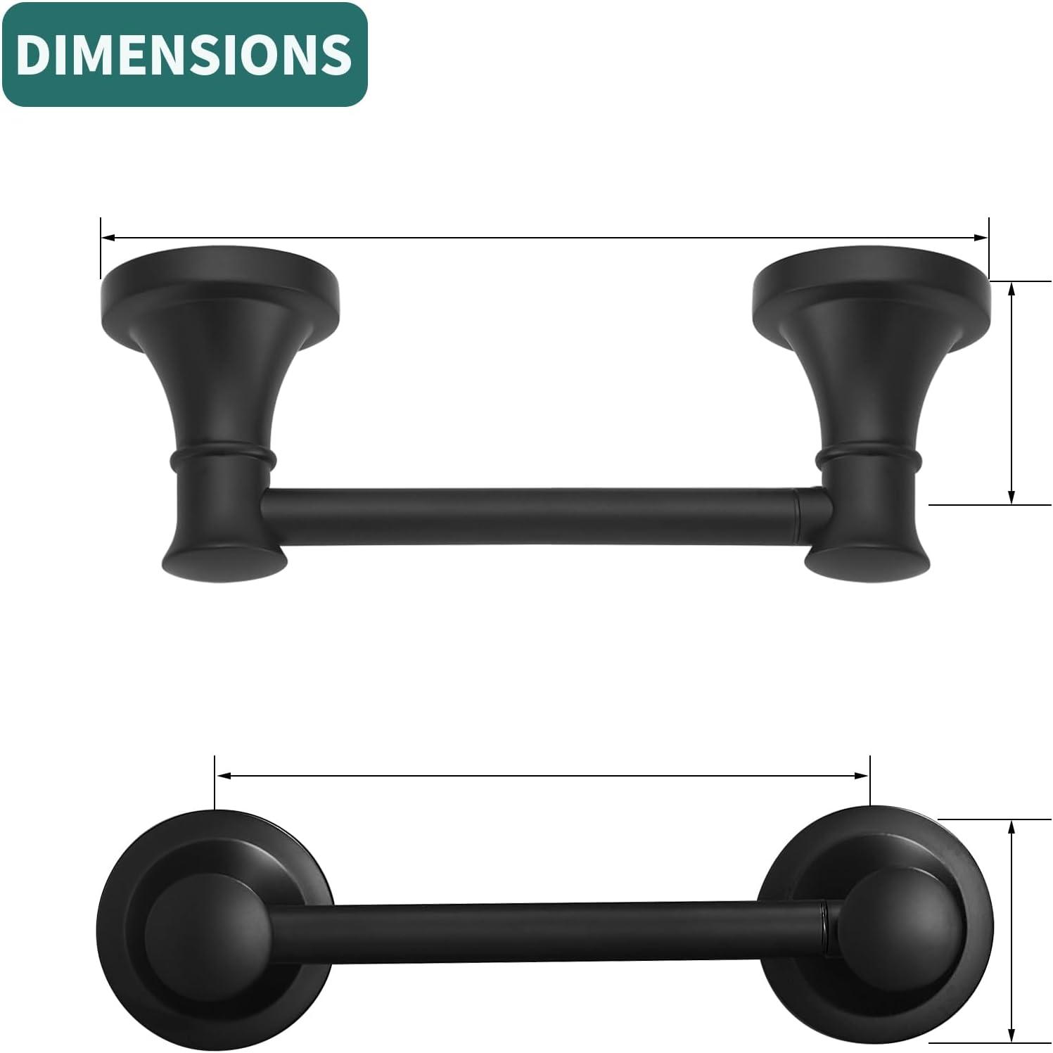 Wall-Mounted Rustproof Toilet Tissue Roll Holder with Flexible Pivoting Tissue Handle, Stainless Steel Built for Durability