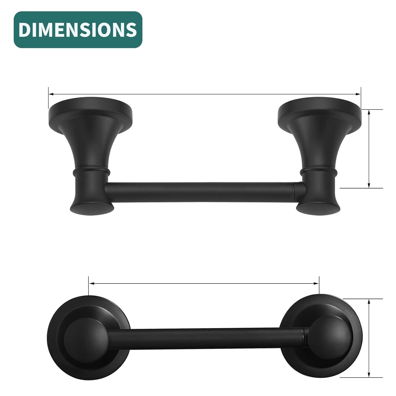Wall-Mounted Rustproof Toilet Tissue Roll Holder with Flexible Pivoting Tissue Handle, Stainless Steel Built for Durability