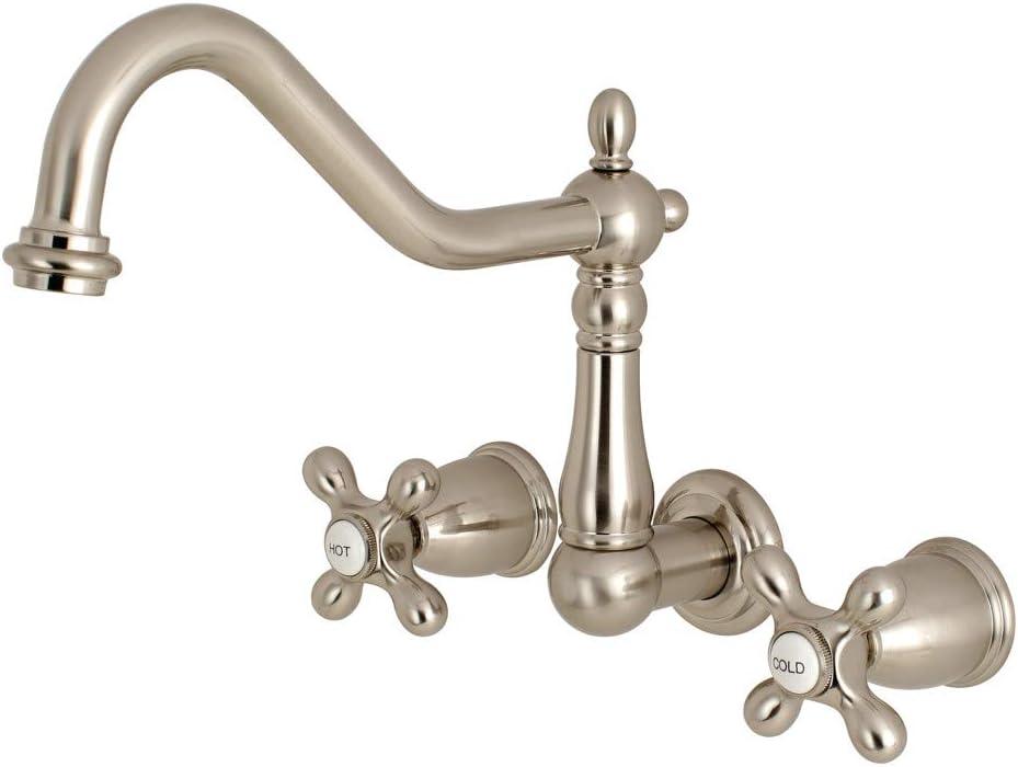 Kingston Brass Heritage Two-Handle 3-Hole Wall Mount Roman Tub Faucet