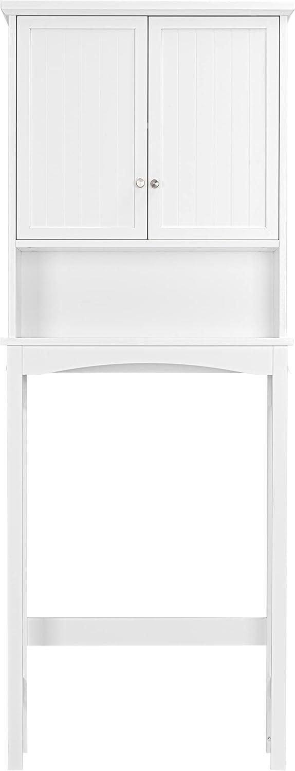 UTEX Bathroom Storage Over The Toilet, Bathroom Cabinet Organizer with Adjustable Shelves, Bathroom Space Saver for Bathroom, White