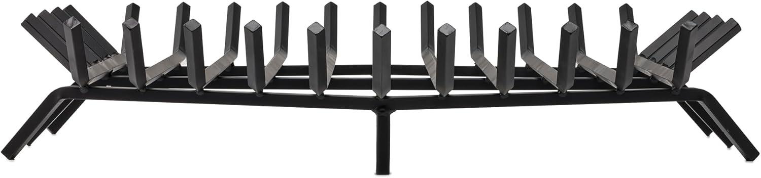 HexaFlame 36" Black Steel Outdoor Fireplace Grate