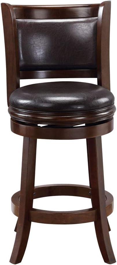 24" Augusta Swivel Counter Height Barstool Hardwood - Boraam