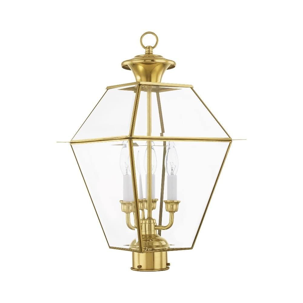 Livex Lighting Westover 3 - Light Post Light in  Charcoal