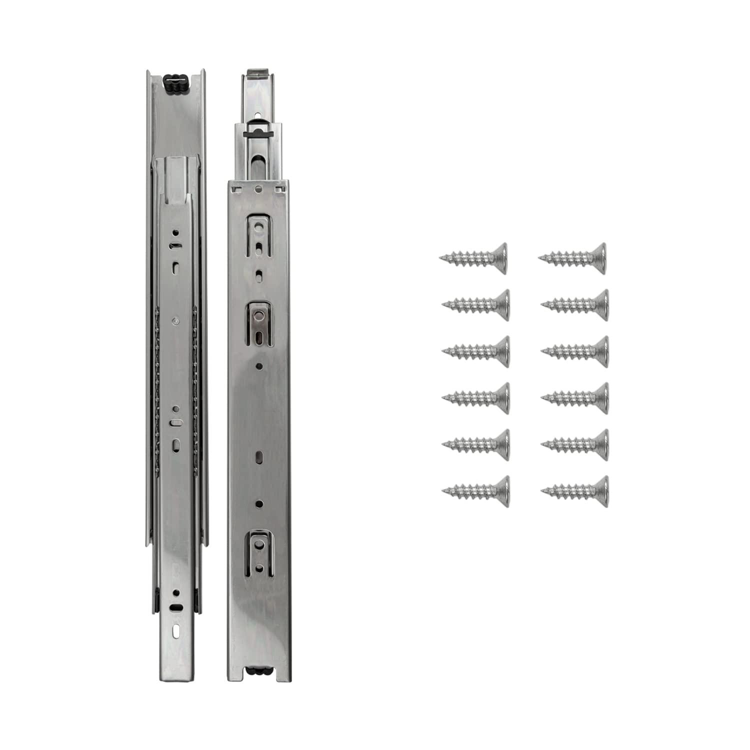 Drawer Slide Side Mount Full Extension Cadmium Finish