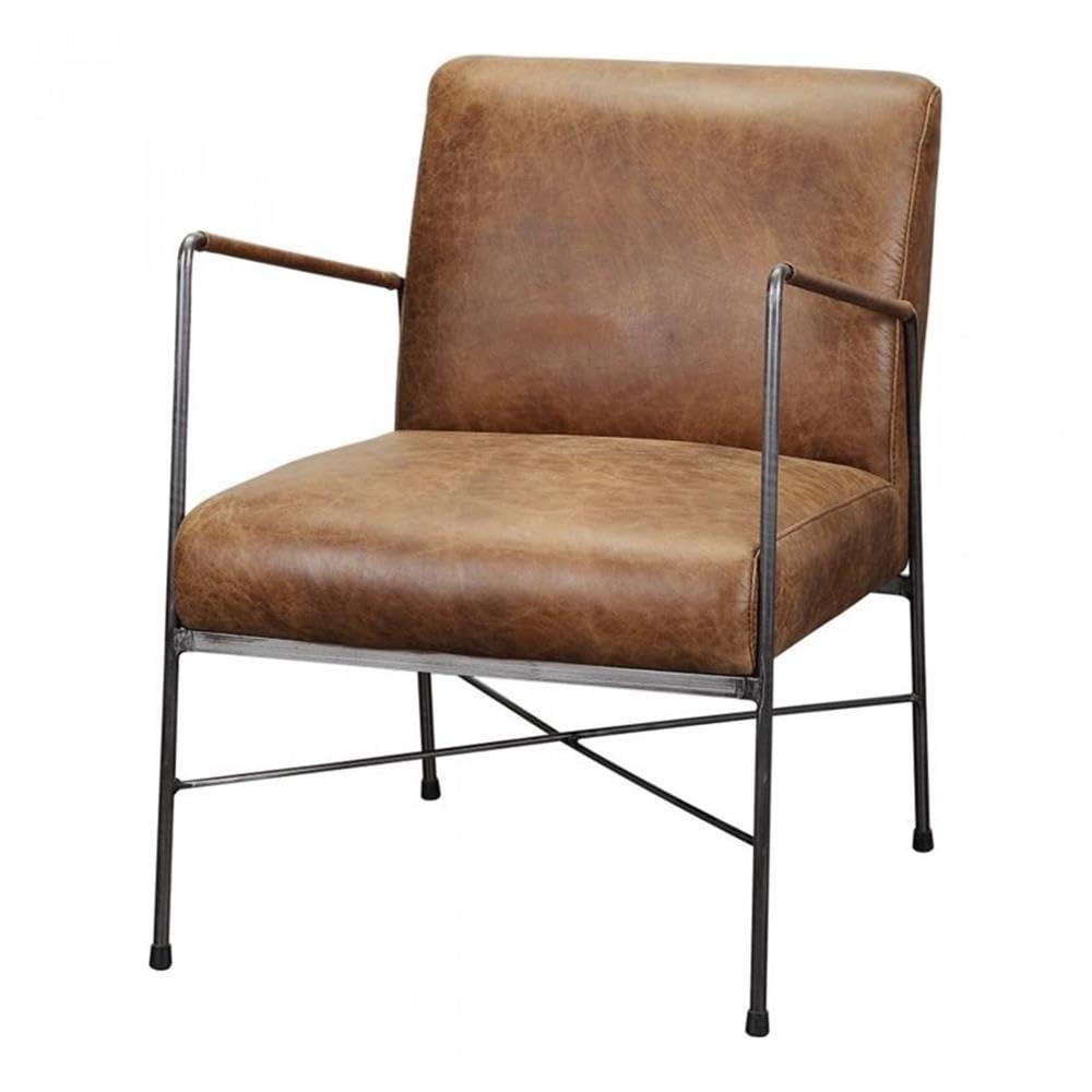 Ivie Leather Accent Chair