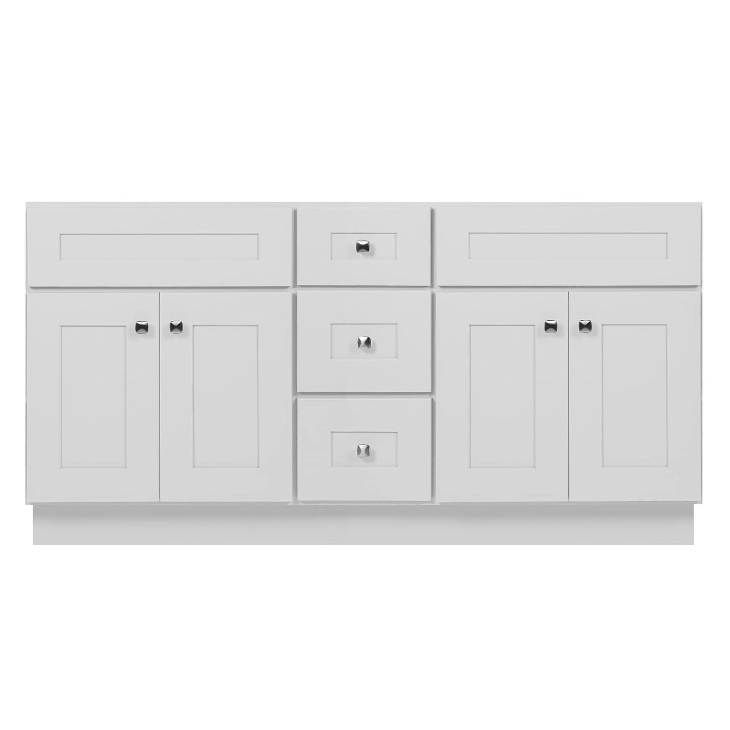 Design House Brookings 60 Inch Bathroom Vanity, Ready to Assemble, Solid Wood, Sherwin Williams – Design House, 599019-