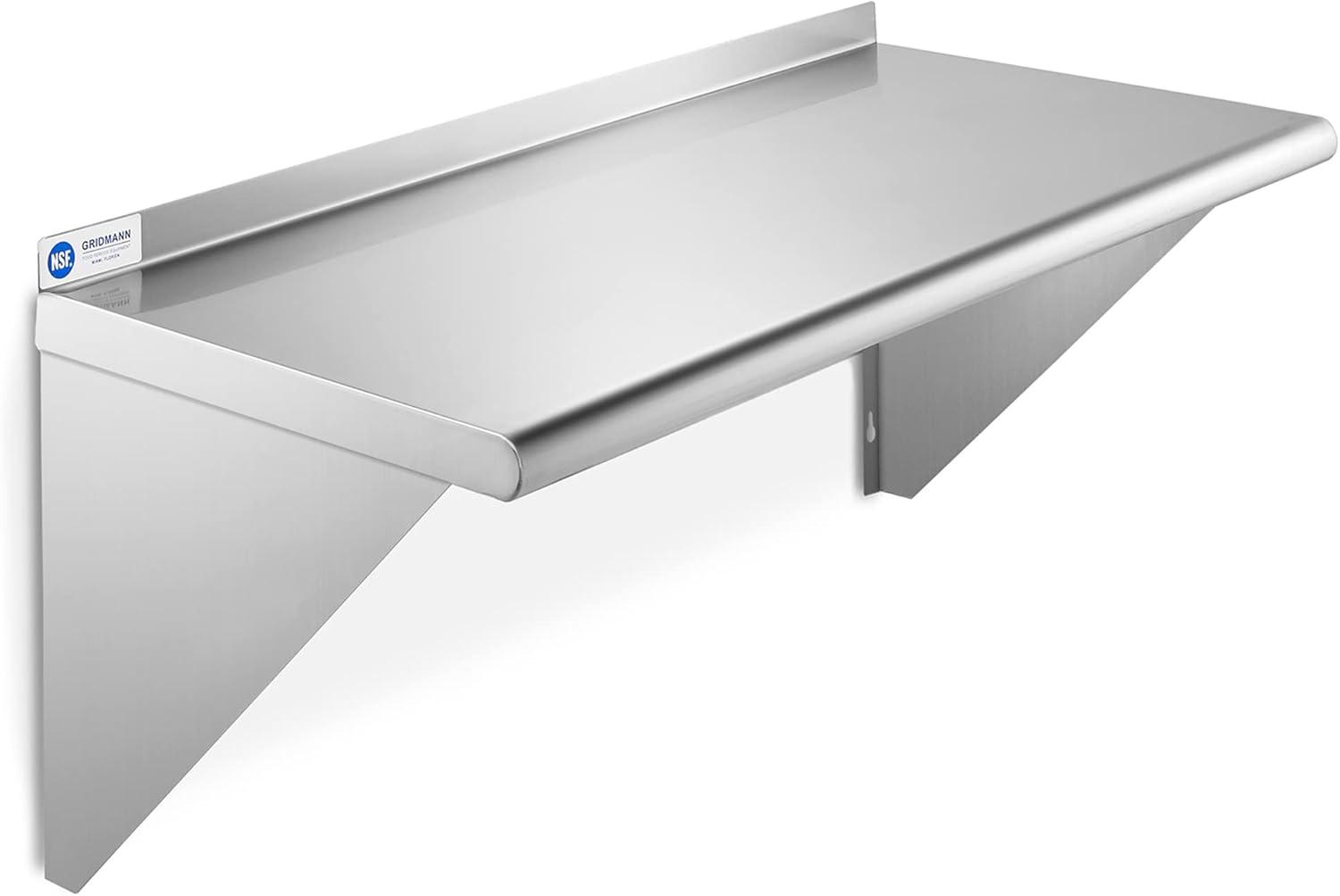 GRIDMANN NSF Stainless Steel Wall-Mount Shelf by Latitude Run