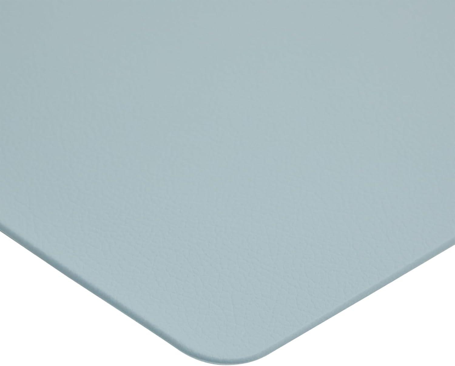 Juvale Set of 6 Blue Faux Leather Placemats for Dining Table Decor and Accessories, 17.75 x 11.75 in