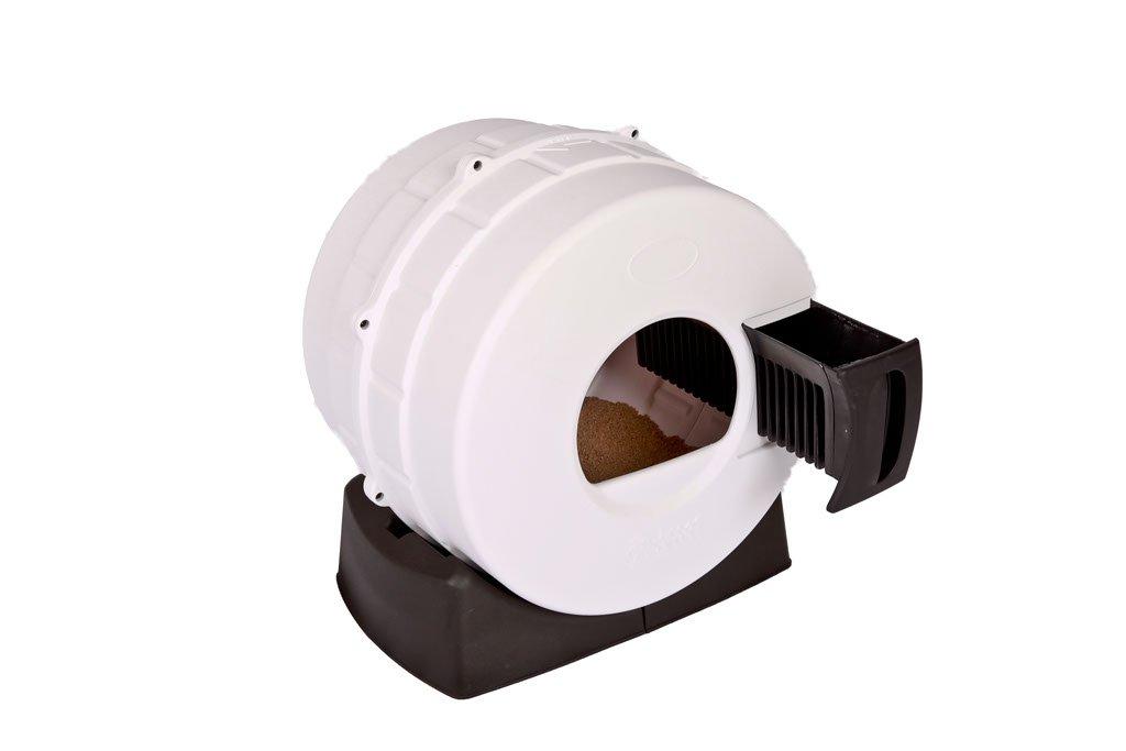 Quick Clean White Polypropylene Covered Cat Litter Box