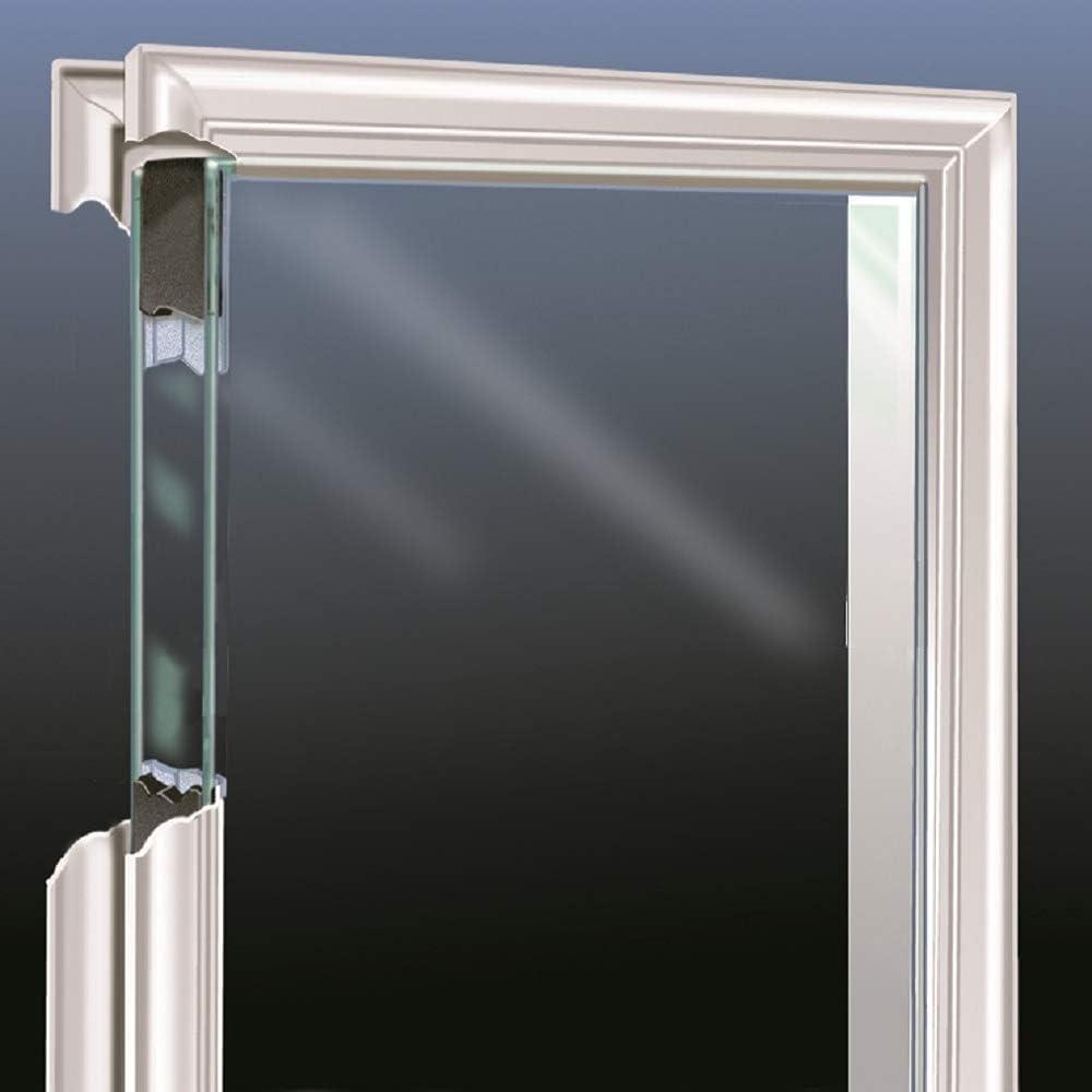 National Door Company Z000284L Fiberglass Smooth Primed, Left Hand in-Swing, Prehung Front Door, Wagon Wheel 1/4 Lite 4-Panel, Clear Glass, 34" x 80"