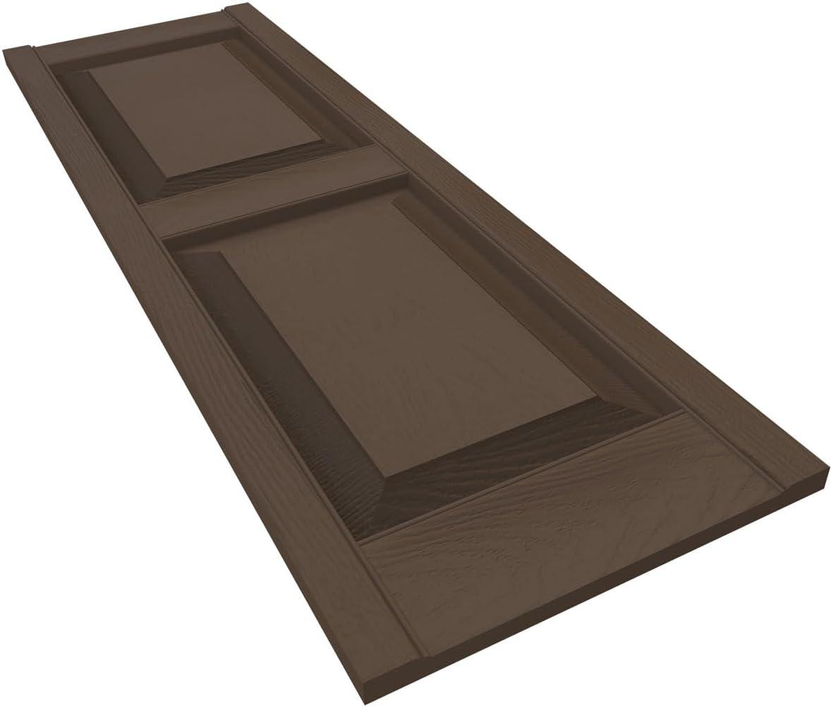 Builders Edge, TailorMade Two Equal Panels, Raised Panel Shutters, Includes Matching Installation Spikes (Per Pair) | Wayfair