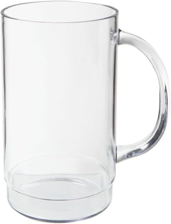 Clear SAN Plastic 20 oz Beer Mug with Handle