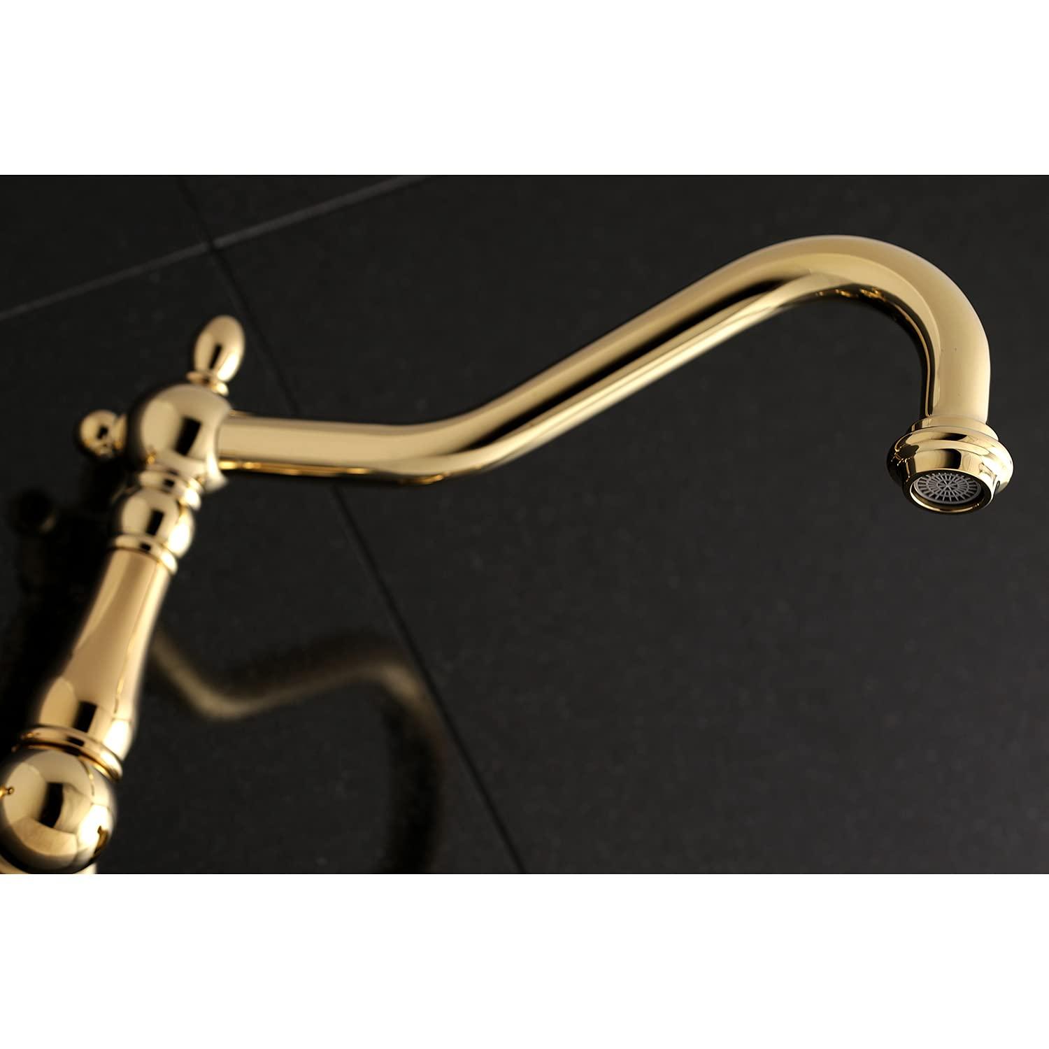 Kingston Brass Heritage Two-Handle 3-Hole Wall Mount Roman Tub Faucet