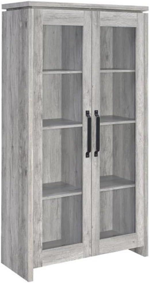 Coaster Alejo 2-door Tall Wood Accent Cabinet Gray Driftwood