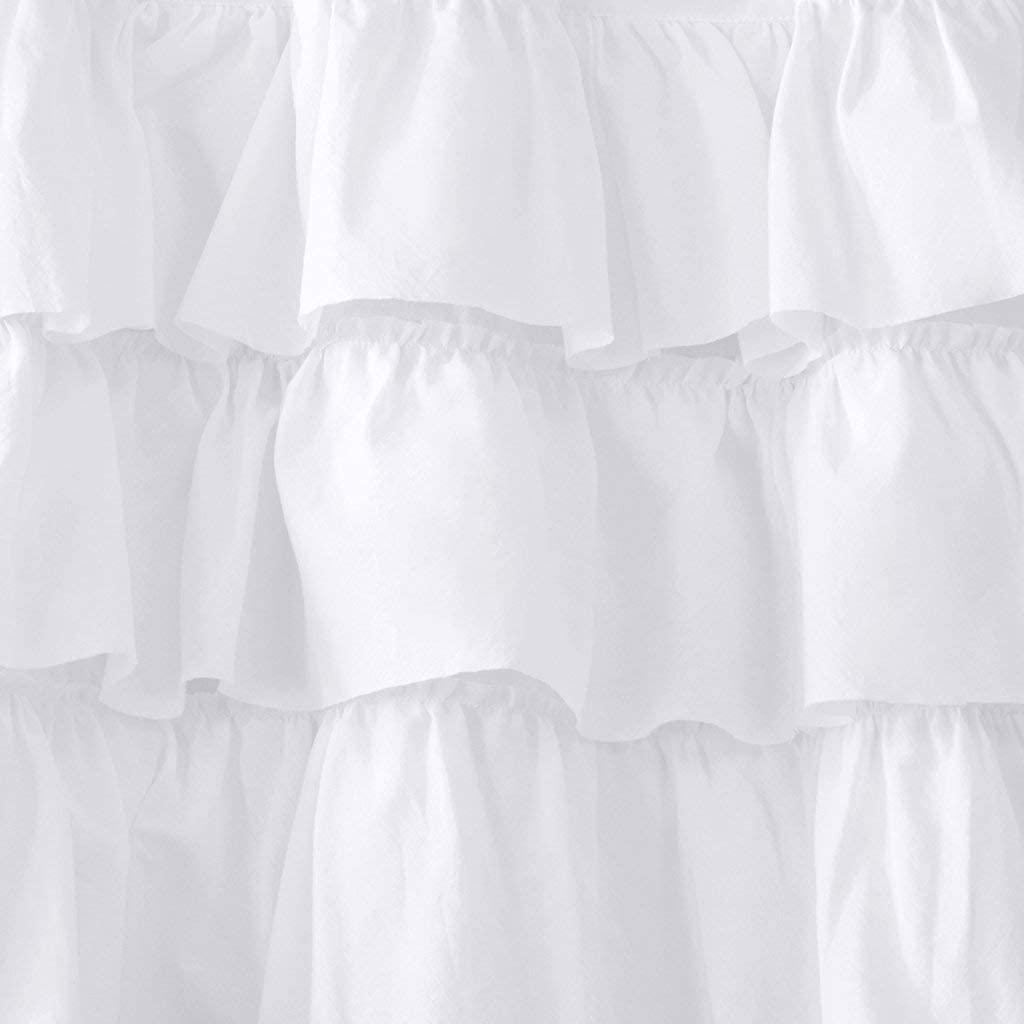 Madison Park Anna Cotton Oversized Ruffle 50" Window Valance