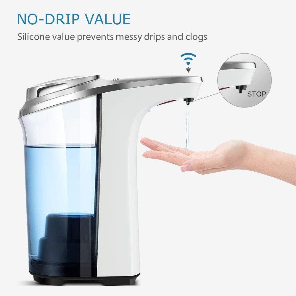 Silver and White Automatic Touchless Liquid Soap Dispenser