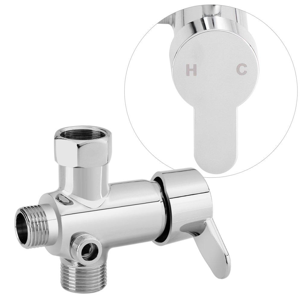 Water Bidet Spray, Toilet Bidet Attachments Hot/Cold Water Diverter Valve T Shape Adapter Flexible Hose Kit (Bidet Kit)
