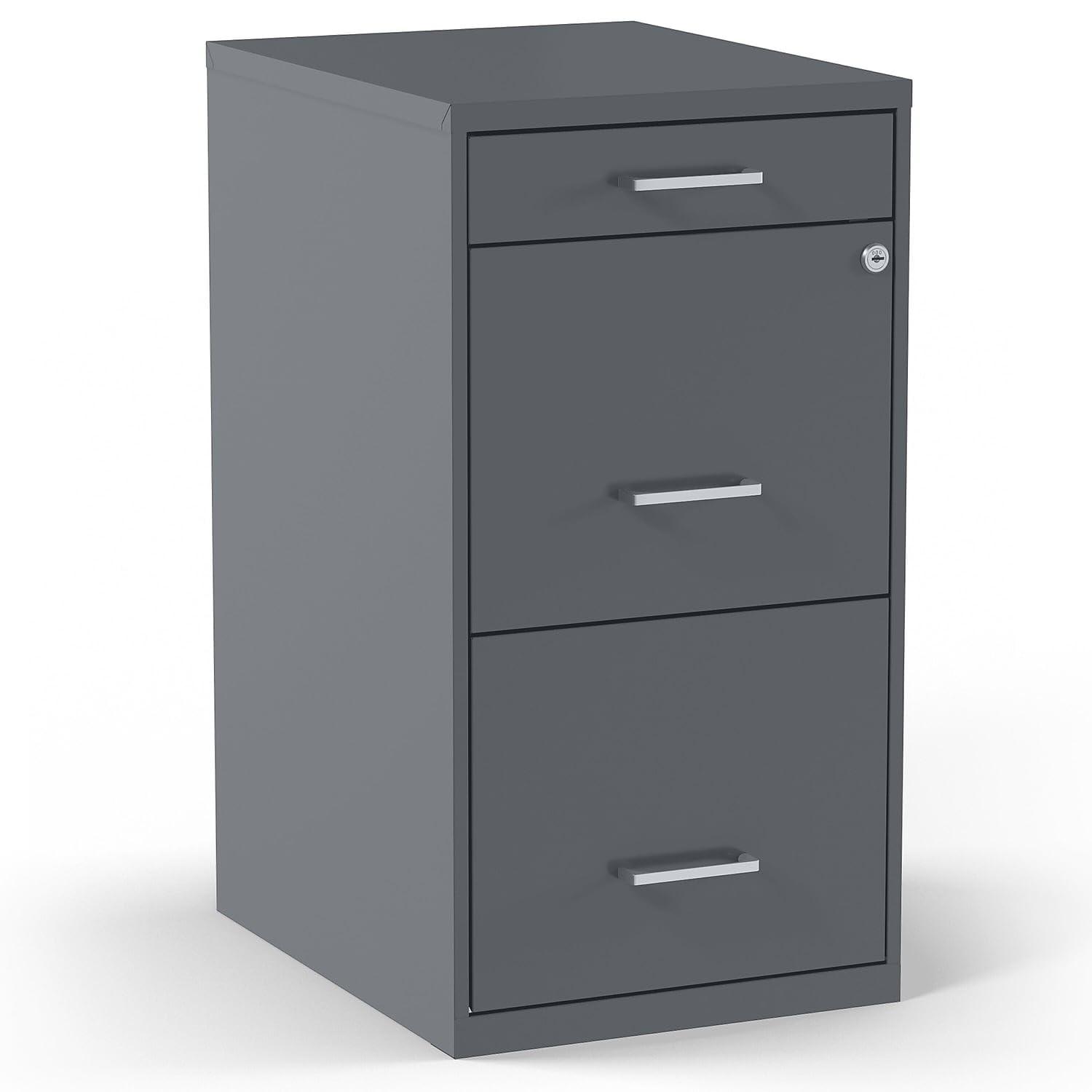 Staples Archivador Vertical de 3 Cajones con Cerradura Letra Carbón 18"D (18606) ST52154-CC