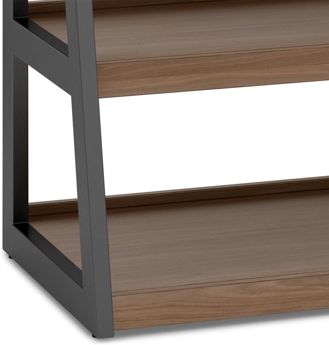 Simpli Home Sawhorse  Industrial 48 inch Wide SOLID WALNUT WOOD and Metal TV Media Stand