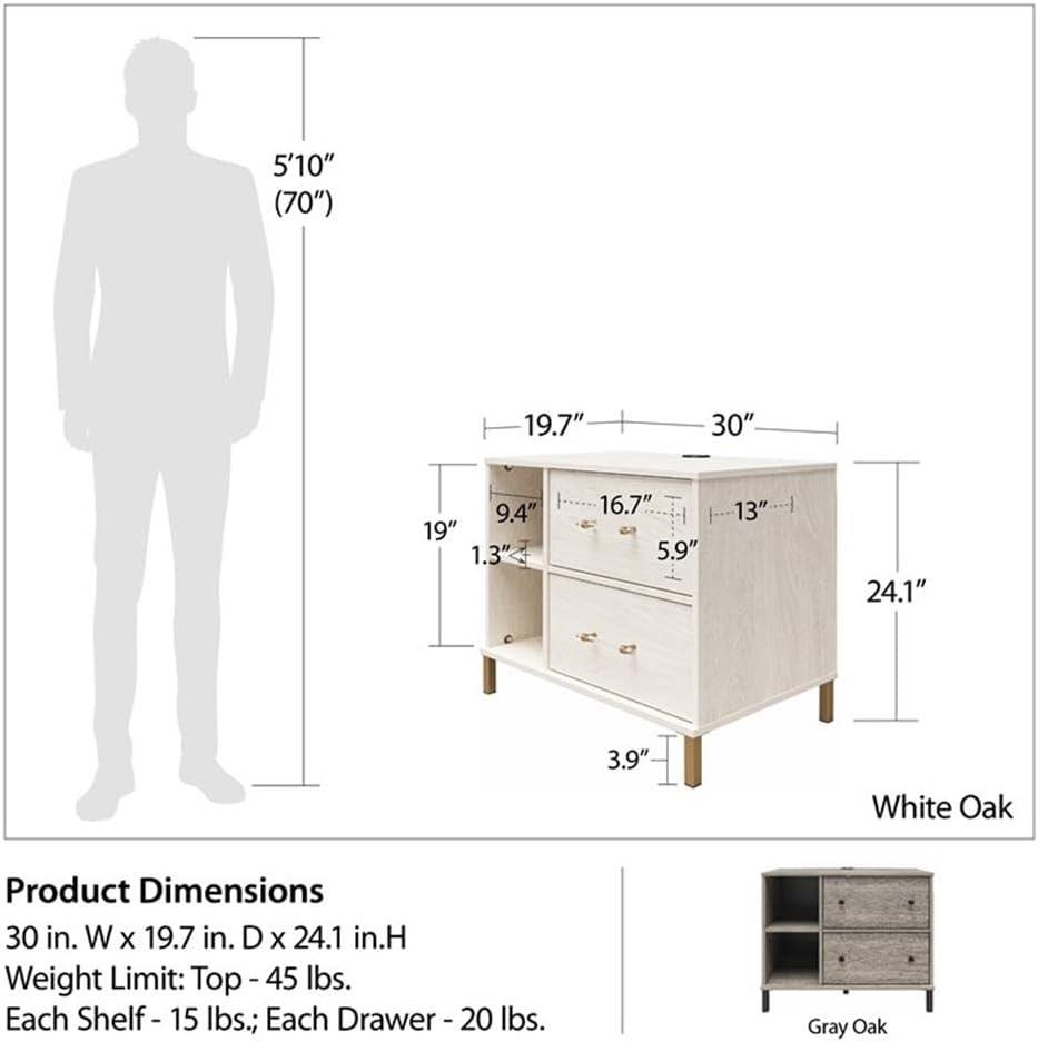 Kalissa 24.13'' Tall 2 - Drawer Nightstand