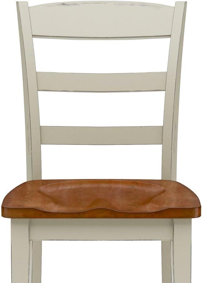 Monarch Counter Height Barstool Off White - Homestyles: Hardwood Island Chairs, Kitchen Stool with Back