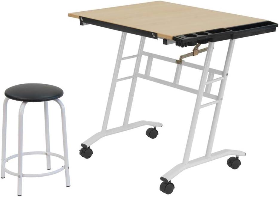 Crafton Adjustable Metal Base Drafting Table