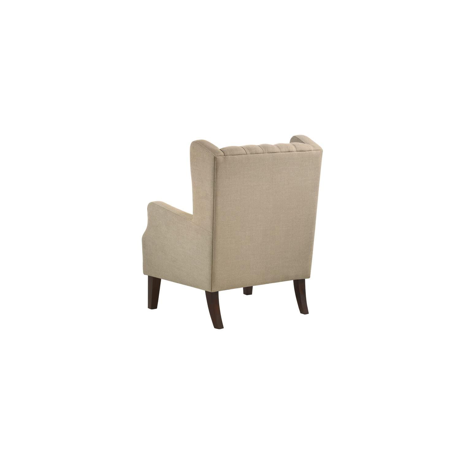 Lilola Home Irwin Beige Linen Button Tufted Wingback Chair