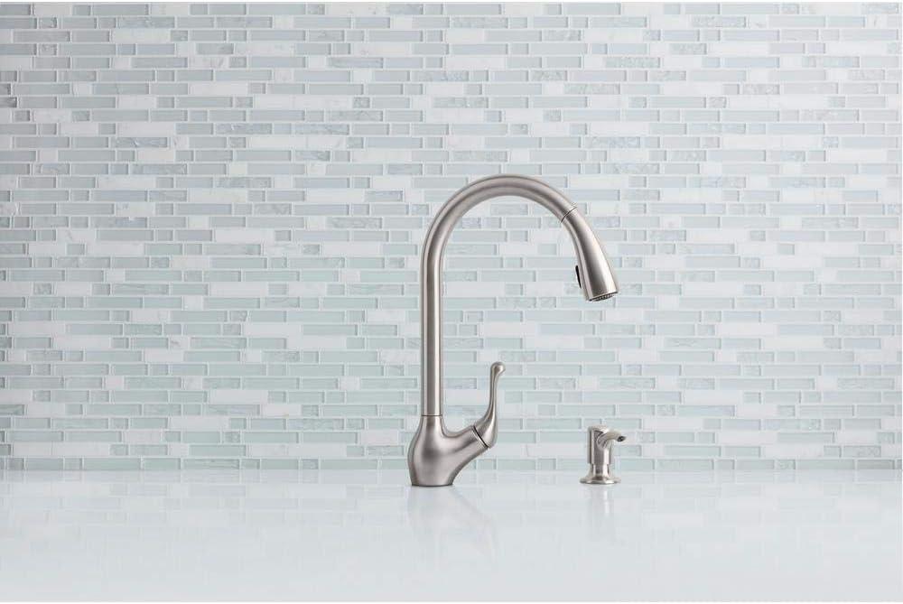 Stainless Steel Touchless Pull-Down Kitchen Faucet with Soap Dispenser