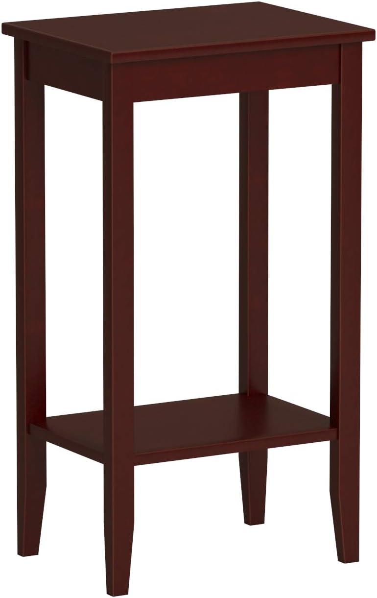 Rosewood Tall Rectangular Solid Wood End Table