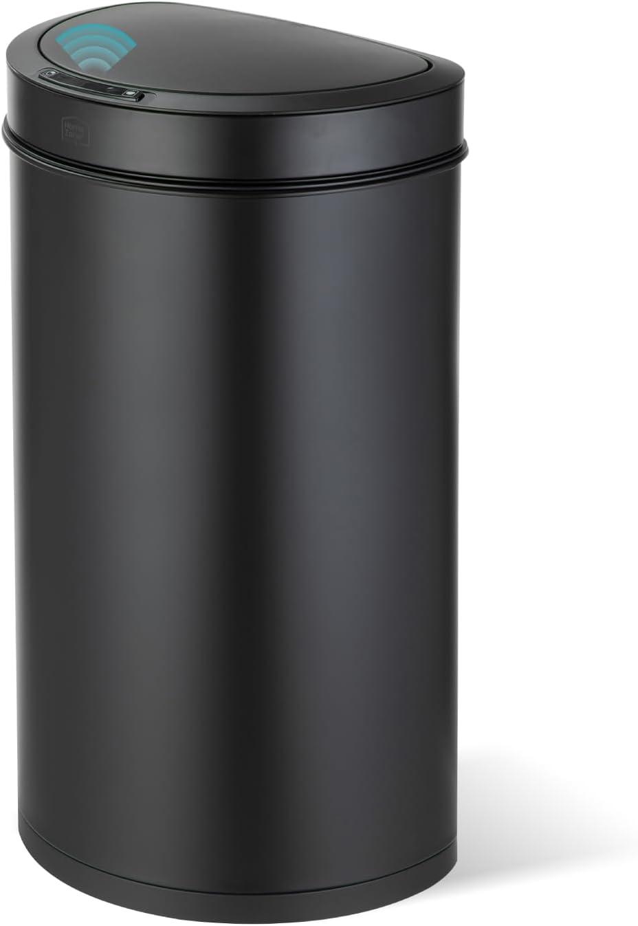 Home Zone Living 13 Gallon Automatic Trash Can With Motion Sensor, Black