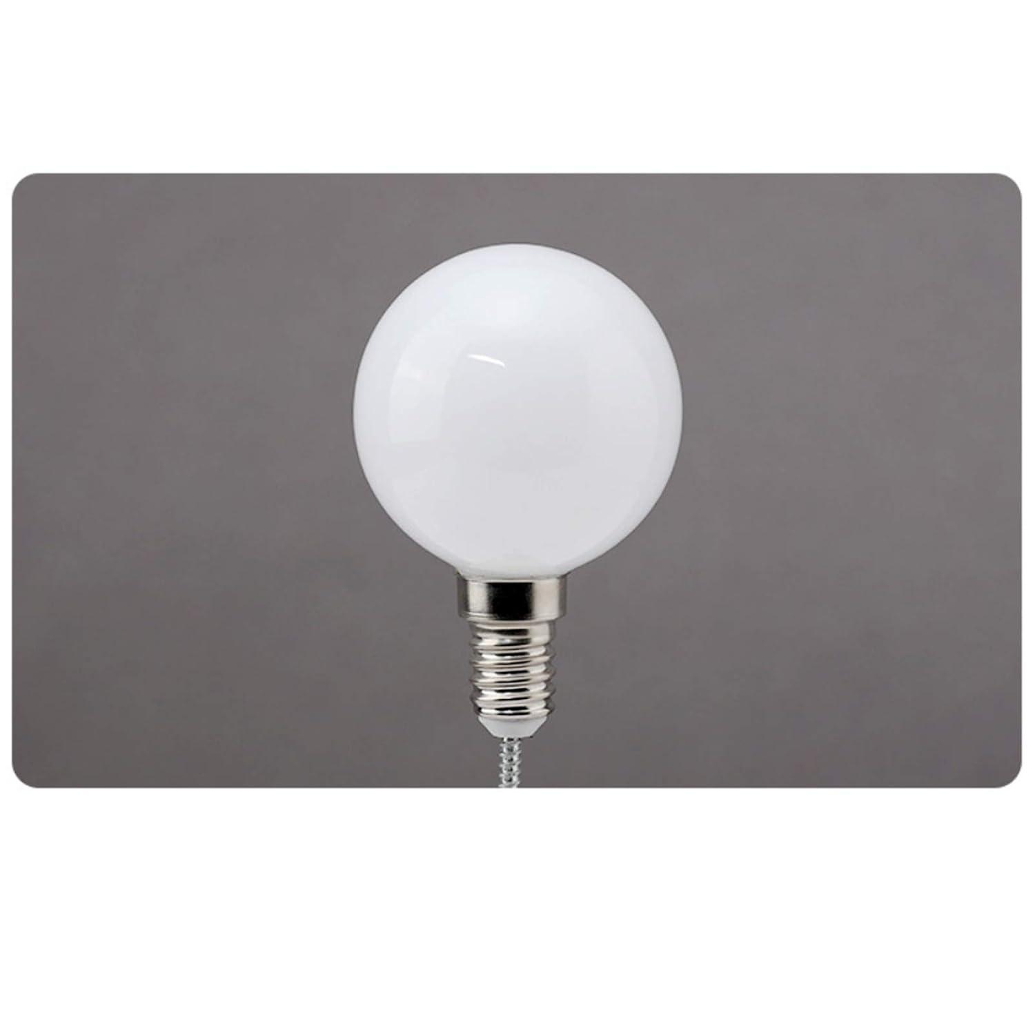 G16 (G50) E14 LED Bulb 5W 50 Watt Equivalent Incandescent Light Bulbs Night Stand Bulb Warm White 3000K Energy Saving Full Milky Glass Lamp Bulb for Home Lighting, AC 110-220V (6-Pack)