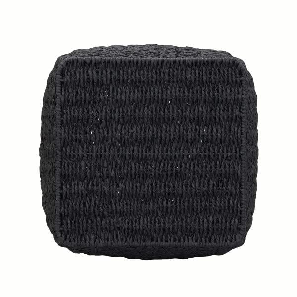 Household Essentials Basket with Handles Seagrass: Handwoven Round Storage, Brown Decorative Wicker, 14" Height