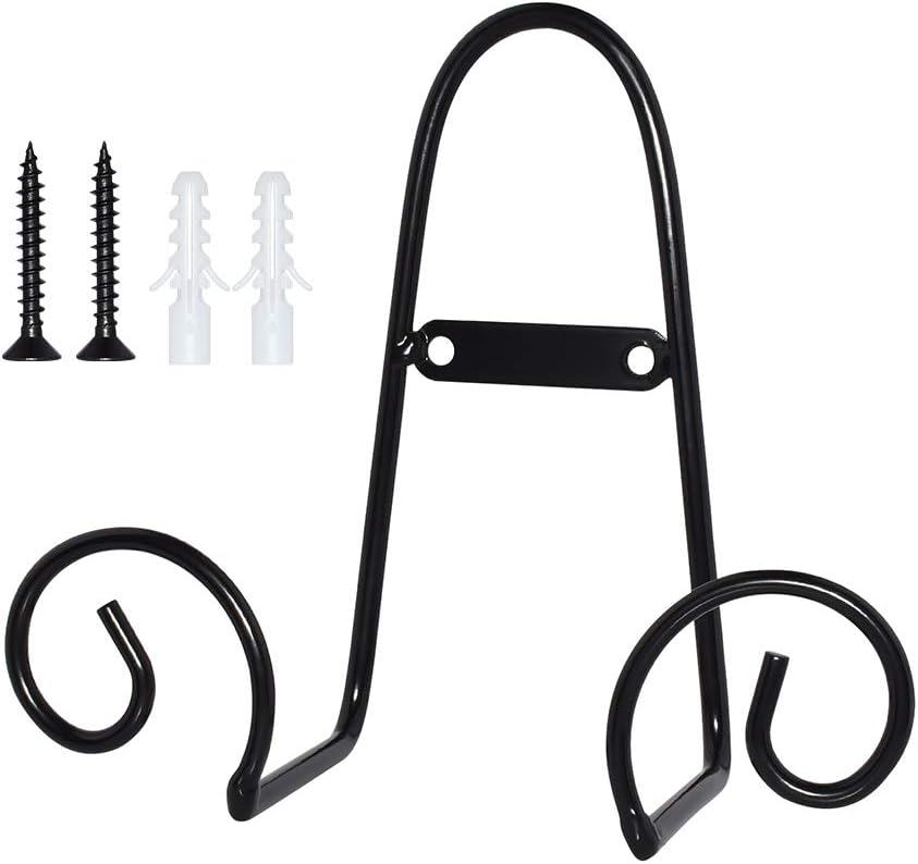 Mocoum 4 Pack Wall Mount Display Stands, Medium Easel Holder Plate Hanger, Vertical Stand Holders for Decorative Plates, Arts, Picture Frames (Circle, 6 Inch)