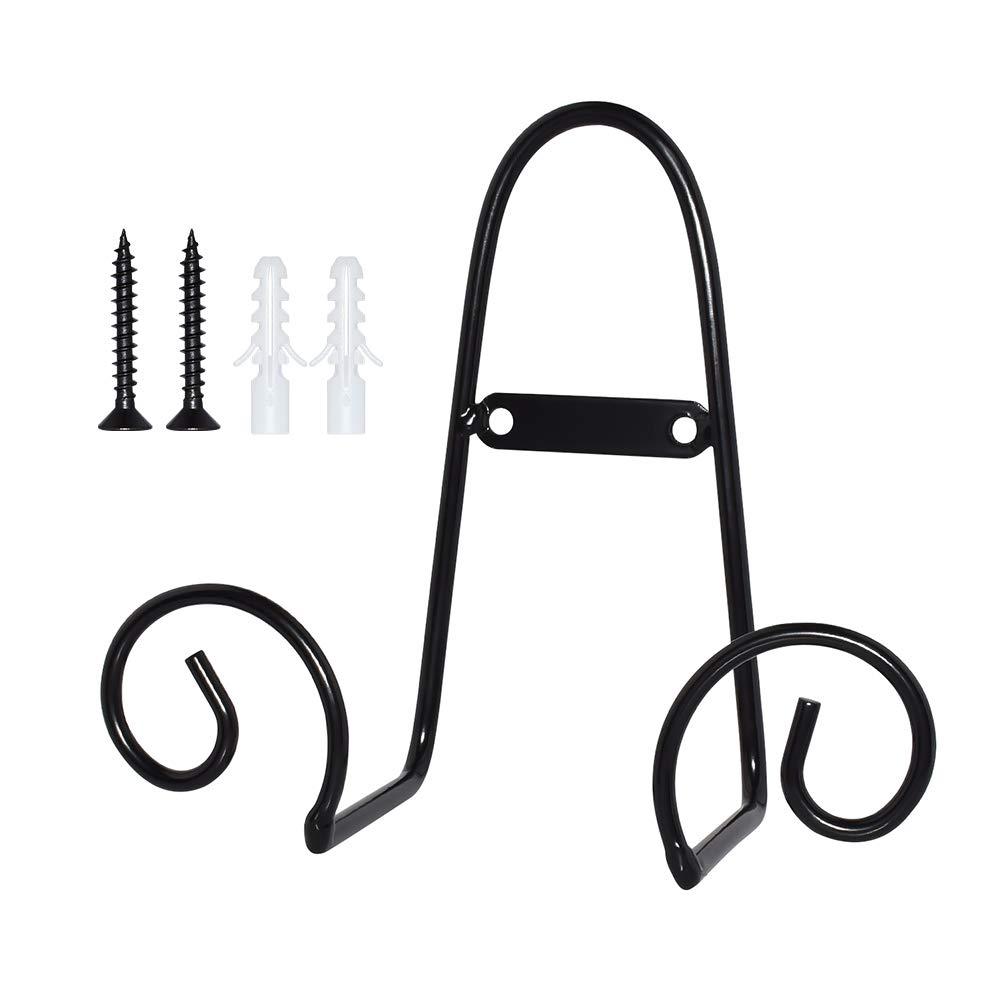 Mocoum 4 Pack Wall Mount Display Stands, Medium Easel Holder Plate Hanger, Vertical Stand Holders for Decorative Plates, Arts, Picture Frames (Circle, 6 Inch)