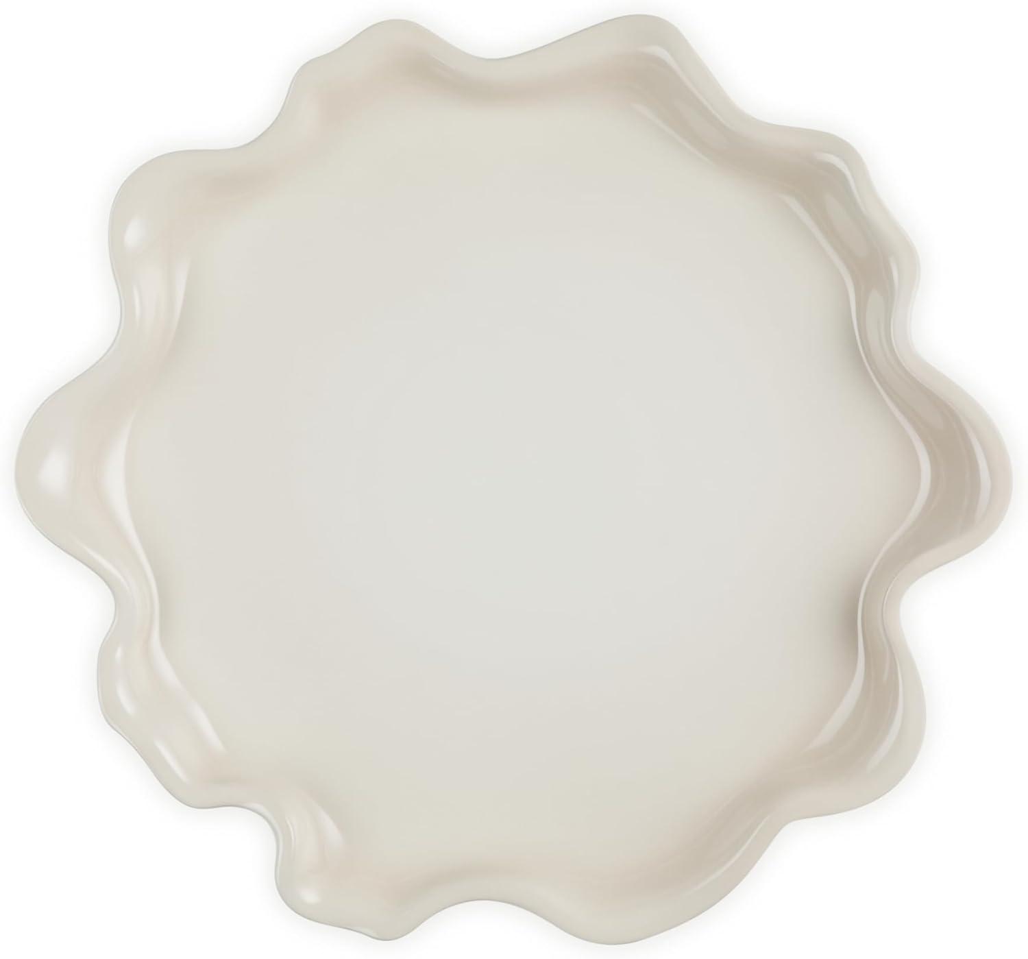 Meringue Ceramic 14" Rectangular Serving Platter