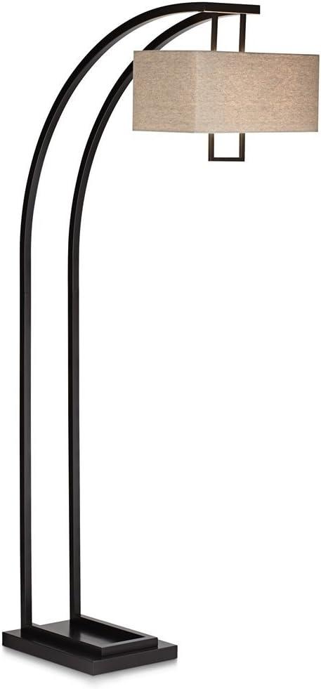 Pacific Coast Lighting Aiden Place Farmhouse Rustic 72 1/2" Tall Standing Floor Lamp Large Arc Foot Switch Brown Metal Oil Rubbed Bronze Finish