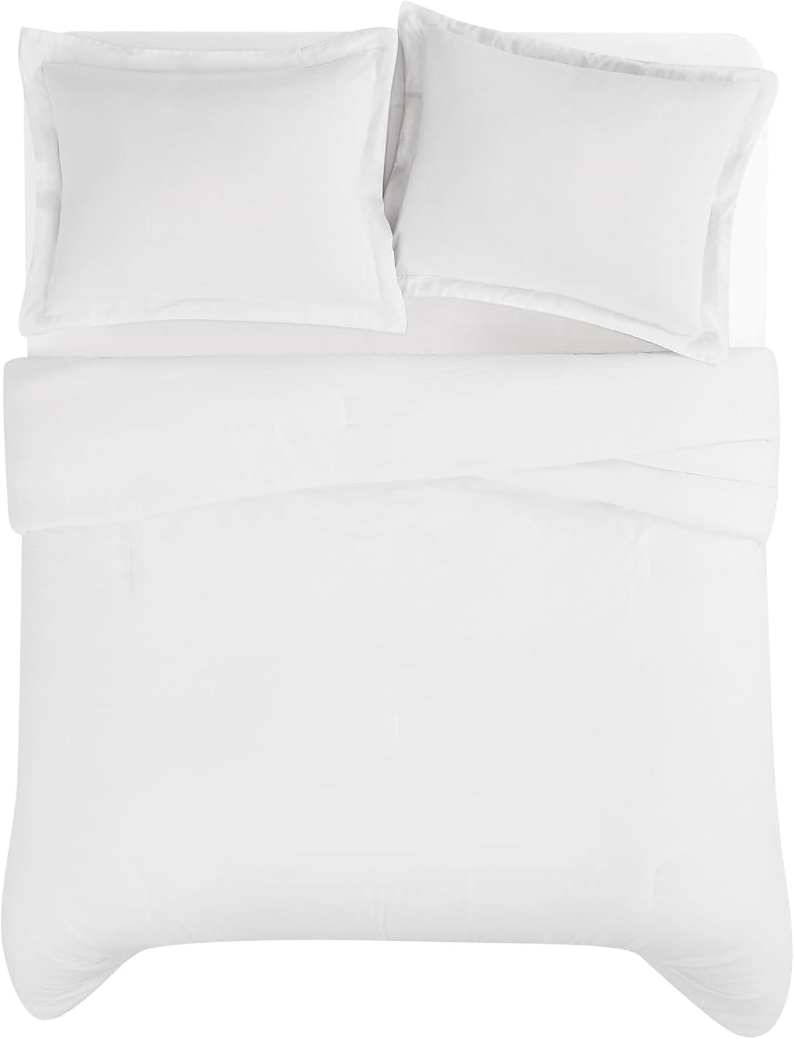 Brooklyn Loom 3pc Full/Queen Flax Linen Comforter Set White