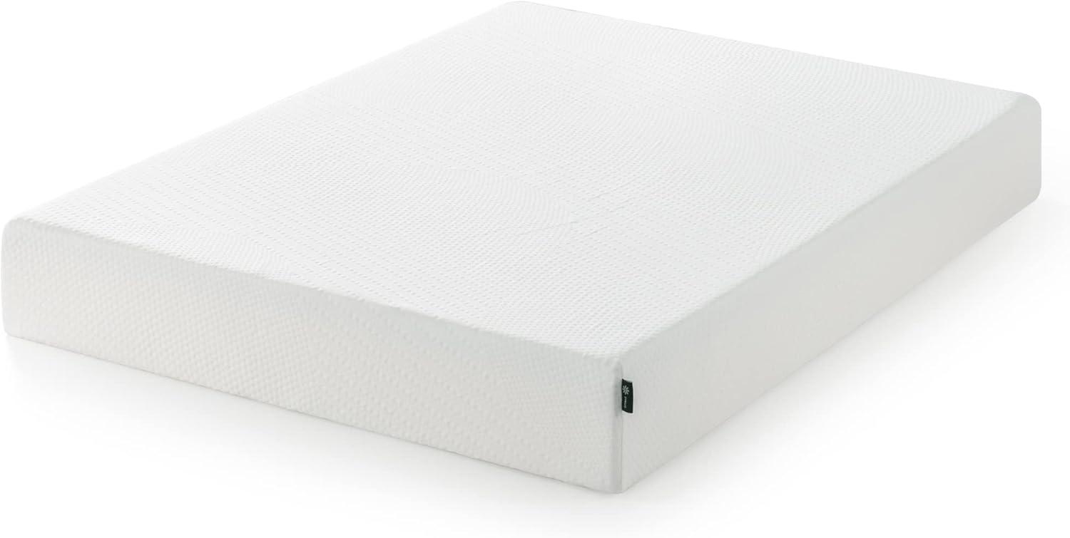 Twin 10-Inch White Memory Foam Mattress with Fabric Cover