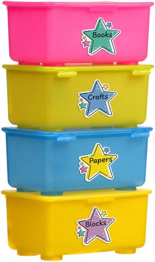 Colorful 6" Designer Star Cut-Outs for Classroom Decor