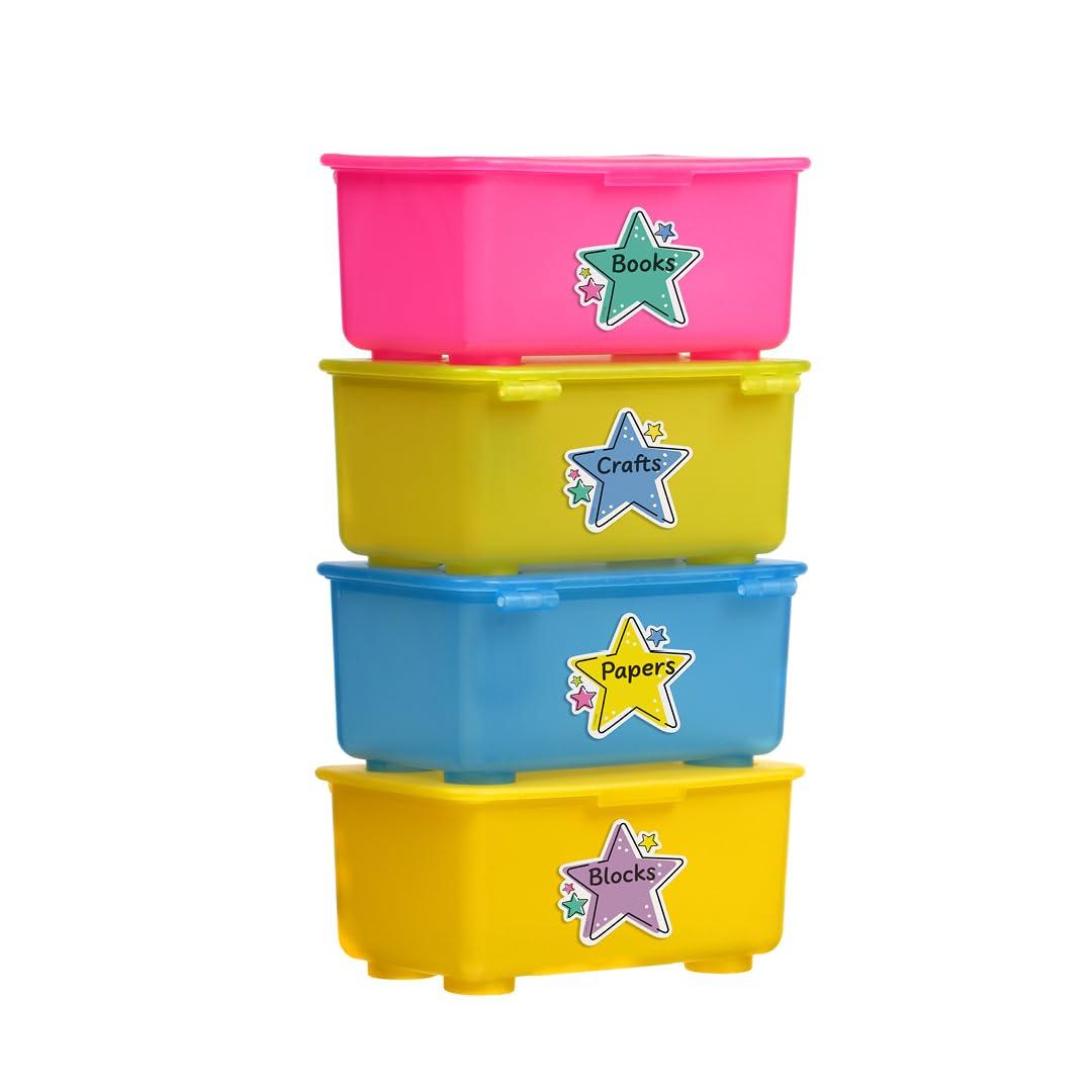 Colorful 6" Designer Star Cut-Outs for Classroom Decor