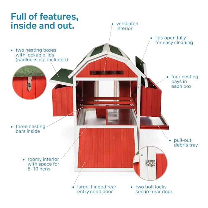 Prevue Pet Products 467 Large Barn Chicken Coop