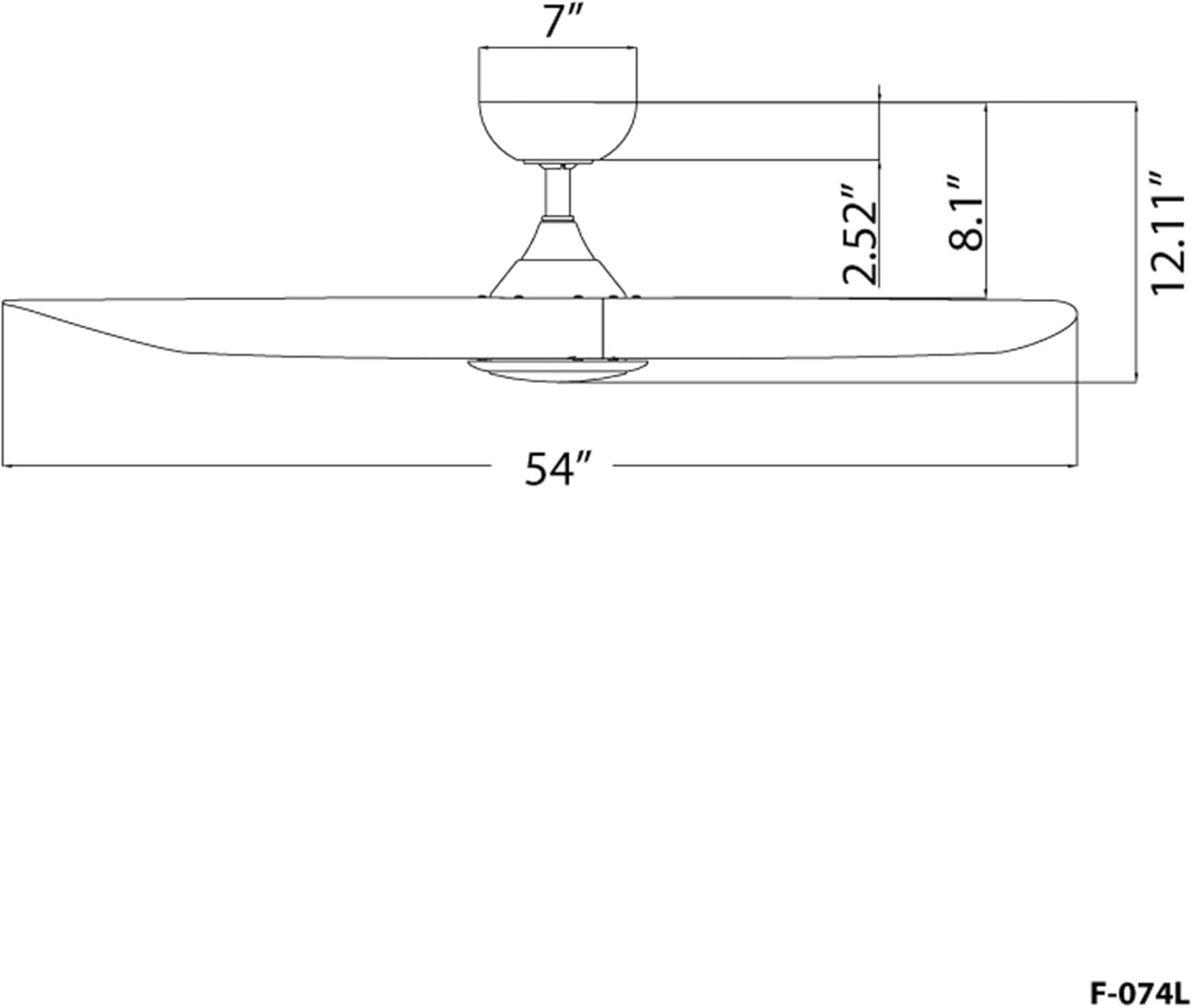 54" Swirl 3 - Blade Outdoor LED Smart Propeller Ceiling Fan with Remote Control and Light Kit Included