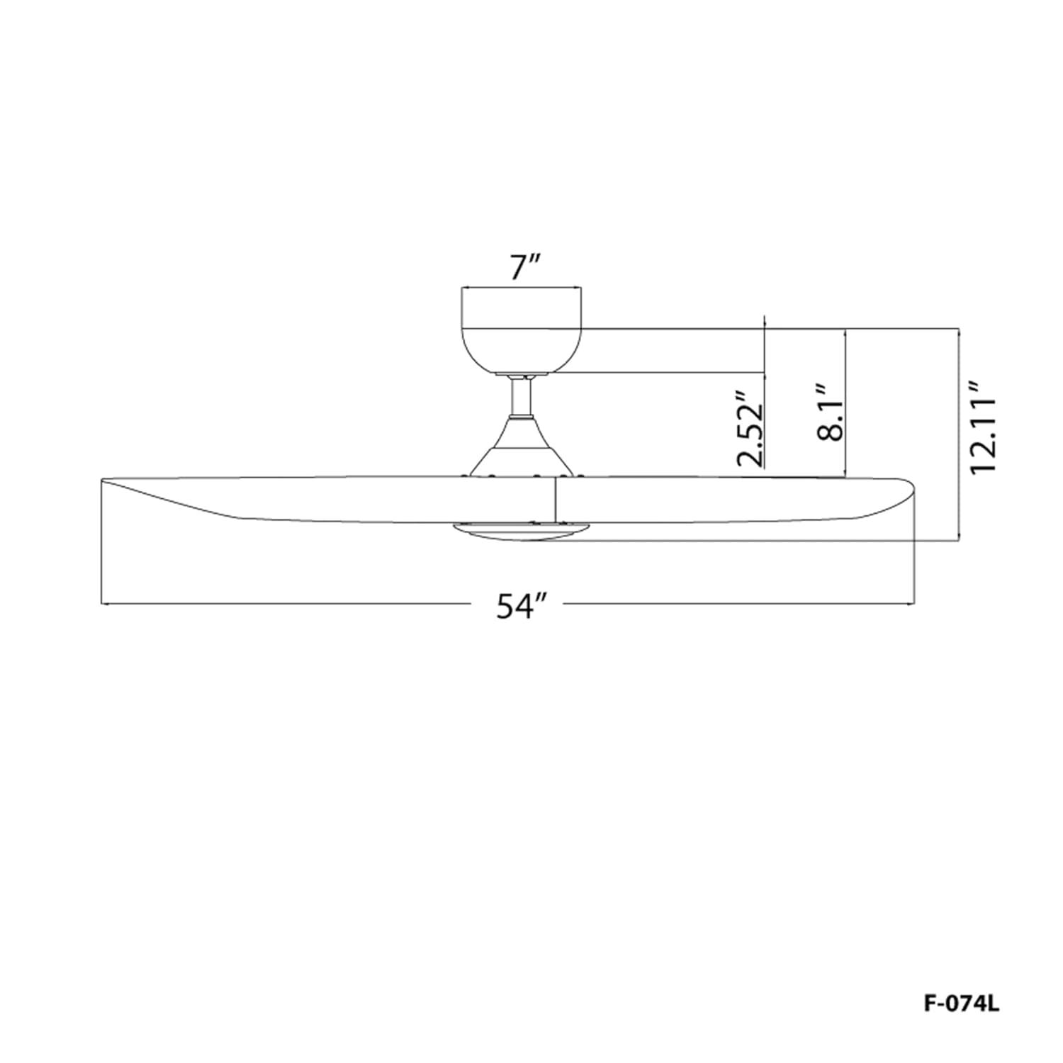 54" Swirl 3 - Blade Outdoor LED Smart Propeller Ceiling Fan with Remote Control and Light Kit Included
